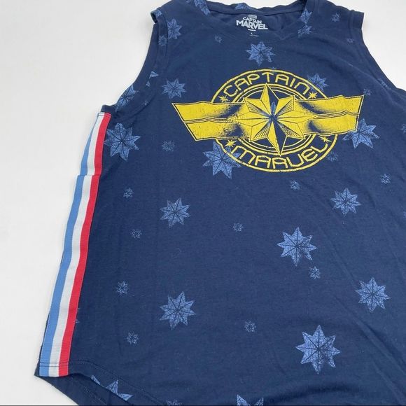 Captain Marvel Women’s Tank Top, Large. - Picture 4 of 5